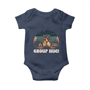 Funny Smores Camping Baby Onesie Group Hug TS12 Navy Print Your Wear