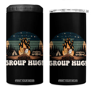 Funny Smores Camping 4 in 1 Can Cooler Tumbler Group Hug TS12 One Size: 16 oz Black Print Your Wear