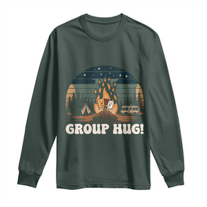 Funny Smores Camping Long Sleeve Shirt Group Hug TS12 Dark Forest Green Print Your Wear