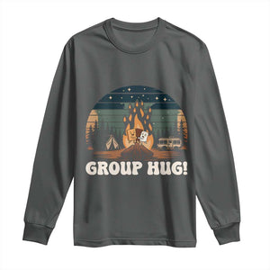 Funny Smores Camping Long Sleeve Shirt Group Hug TS12 Dark Heather Print Your Wear