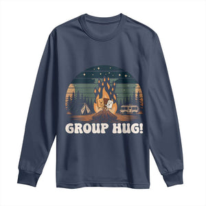 Funny Smores Camping Long Sleeve Shirt Group Hug TS12 Navy Print Your Wear