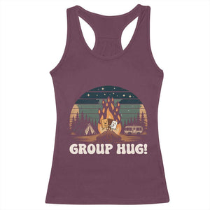Funny Smores Camping Racerback Tank Top Group Hug TS12 Maroon Print Your Wear