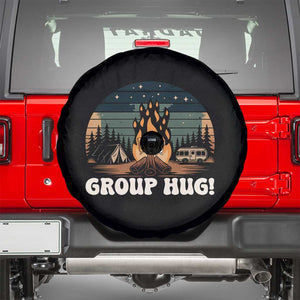 Funny Smores Camping Spare Tire Cover Group Hug TS12 Black Print Your Wear
