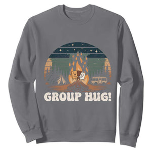 Funny Smores Camping Sweatshirt Group Hug TS12 Charcoal Print Your Wear