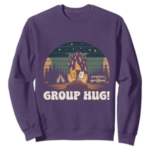 Funny Smores Camping Sweatshirt Group Hug TS12 Purple Print Your Wear