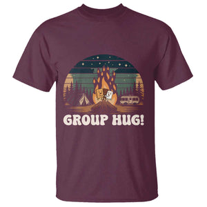 Funny Smores Camping T Shirt Group Hug TS12 Maroon Print Your Wear