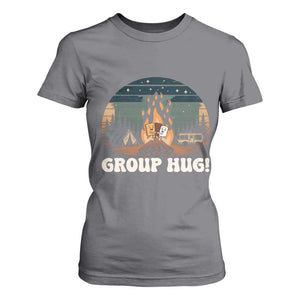 Funny Smores Camping T Shirt For Women Group Hug TS12 Charcoal Print Your Wear