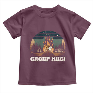 Funny Smores Camping Toddler T Shirt Group Hug TS12 Maroon Print Your Wear