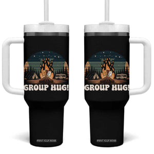 Funny Smores Camping Tumbler With Handle Group Hug TS12 One Size: 40 oz Black Print Your Wear