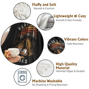 Book Lover Gift Throw Blanket Read Smore Books Camping Humor TS12 Print Your Wear