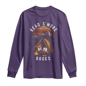 Book Lover Gift Long Sleeve Shirt Read Smore Books Camping Humor TS12 Purple Print Your Wear