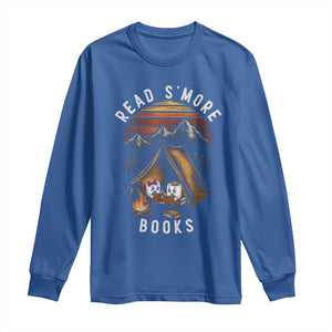 Book Lover Gift Long Sleeve Shirt Read Smore Books Camping Humor TS12 Royal Blue Print Your Wear