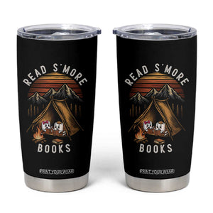 Book Lover Gift Tumbler Cup Read Smore Books Camping Humor TS12 Black Print Your Wear