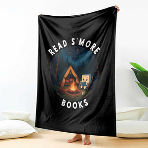 Camping Lover Throw Blanket Read Smore Books Funny Smores TS12 Print Your Wear