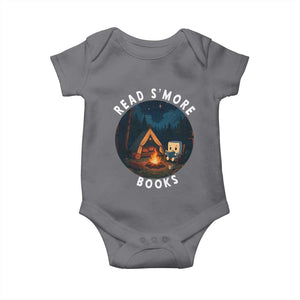 Camping Lover Baby Onesie Read Smore Books Funny Smores TS12 Charcoal Print Your Wear