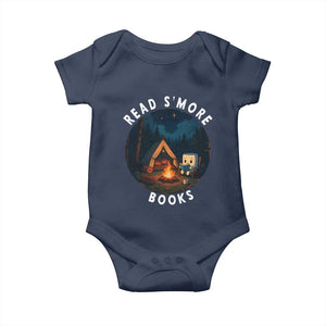 Camping Lover Baby Onesie Read Smore Books Funny Smores TS12 Navy Print Your Wear