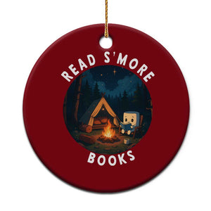 Camping Lover Ceramic Ornament Read Smore Books Funny Smores TS12 1pc Red Print Your Wear
