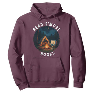 Camping Lover Hoodie Read Smore Books Funny Smores TS12 Maroon Print Your Wear