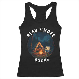 Camping Lover Racerback Tank Top Read Smore Books Funny Smores TS12 Black Print Your Wear