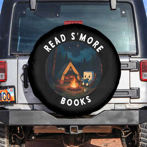 Camping Lover Spare Tire Cover Read Smore Books Funny Smores TS12 No hole Black Print Your Wear