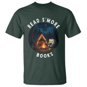 Camping Lover T Shirt Read Smore Books Funny Smores TS12 Dark Forest Green Print Your Wear