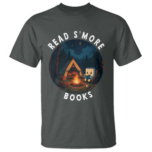 Camping Lover T Shirt Read Smore Books Funny Smores TS12 Dark Heather Print Your Wear