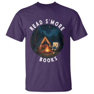 Camping Lover T Shirt Read Smore Books Funny Smores TS12 Purple Print Your Wear