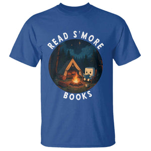Camping Lover T Shirt Read Smore Books Funny Smores TS12 Royal Blue Print Your Wear