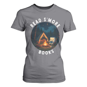 Camping Lover T Shirt For Women Read Smore Books Funny Smores TS12 Charcoal Print Your Wear