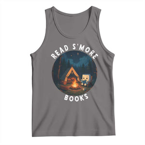 Camping Lover Tank Top Read Smore Books Funny Smores TS12 Deep Heather Print Your Wear