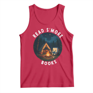 Camping Lover Tank Top Read Smore Books Funny Smores TS12 Red Print Your Wear