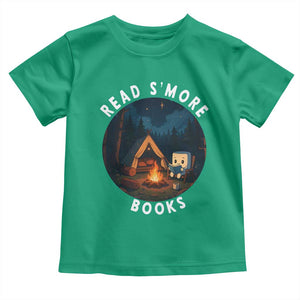 Camping Lover Toddler T Shirt Read Smore Books Funny Smores TS12 Irish Green Print Your Wear