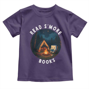 Camping Lover Toddler T Shirt Read Smore Books Funny Smores TS12 Purple Print Your Wear