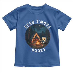Camping Lover Toddler T Shirt Read Smore Books Funny Smores TS12 Royal Blue Print Your Wear