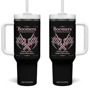 Baby Boomers Tumbler With Handle The Badass Generation Before All You Sissies Were Born TS12 One Size: 40 oz Black Print Your Wear