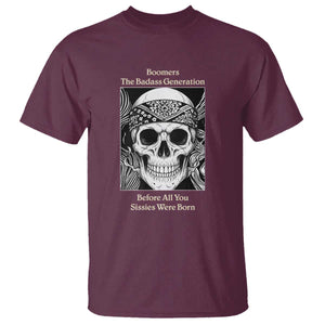 Baby Boomers Generation T Shirt Retro Badass Quote Gift TS12 Maroon Print Your Wear