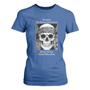 Baby Boomers Generation T Shirt For Women Retro Badass Quote Gift TS12 Royal Blue Print Your Wear
