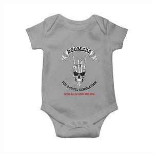 Baby Boomers The Badass Generation Funny Quote Gift Baby Onesie TS12 Sport Gray Print Your Wear