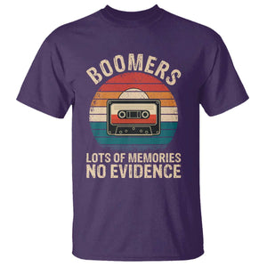 Funny Baby Boomers Lots Of Memories No Evidence Gift T Shirt TS12 Purple Print Your Wear