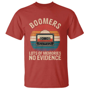 Funny Baby Boomers Lots Of Memories No Evidence Gift T Shirt TS12 Red Print Your Wear