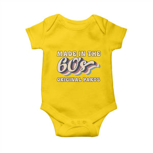 Made In The 60s Original Parts Baby Onesie Funny Boomers Birthday Gift TS12 Daisy Print Your Wear