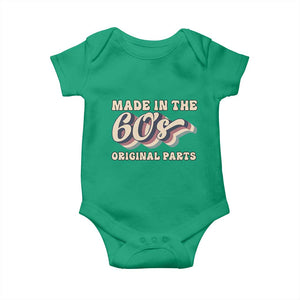 Made In The 60s Original Parts Baby Onesie Funny Boomers Birthday Gift TS12 Irish Green Print Your Wear