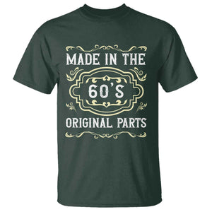 Made In The 60s Original Parts T Shirt Vintage Baby Boomer Gift TS12 Dark Forest Green Print Your Wear