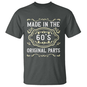Made In The 60s Original Parts T Shirt Vintage Baby Boomer Gift TS12 Dark Heather Print Your Wear