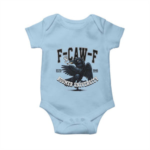 F Caw F Baby Onesie Baby Boomer University Funny Gift TS12 Light Blue Print Your Wear