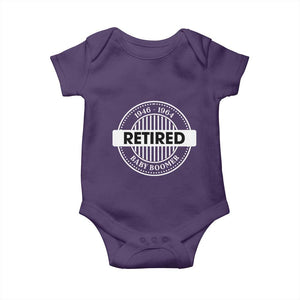 Funny Retired Baby Boomer Generation Gift Baby Onesie TS12 Purple Print Your Wear