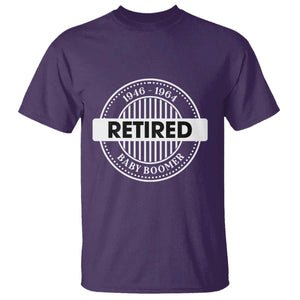 Funny Retired Baby Boomer Generation Gift T Shirt TS12 Purple Print Your Wear