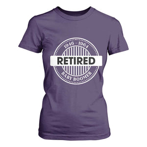 Funny Retired Baby Boomer Generation Gift T Shirt For Women TS12 Purple Print Your Wear