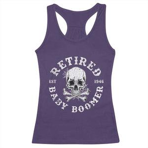 Funny Baby Boomer Retirement Racerback Tank Top Gift For Generation TS12 Purple Print Your Wear