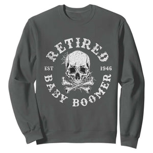 Funny Baby Boomer Retirement Sweatshirt Gift For Generation TS12 Dark Heather Print Your Wear